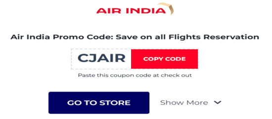 Copy Air India Promo