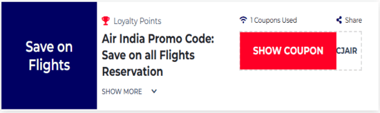 Promo Air India Code