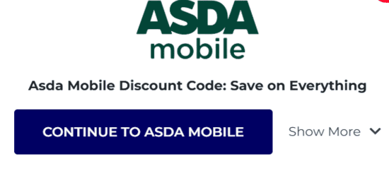 Copy Asda Mobile Promo