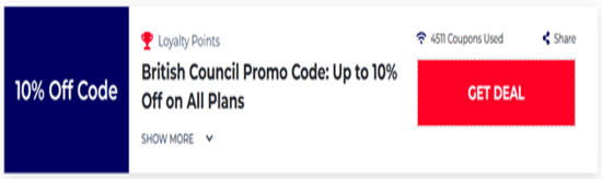 Promo British Council Code