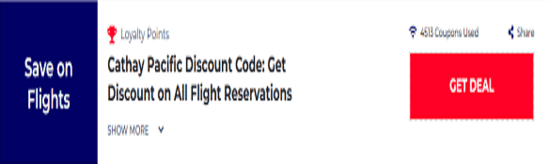 Promo Cathay Pacific Code