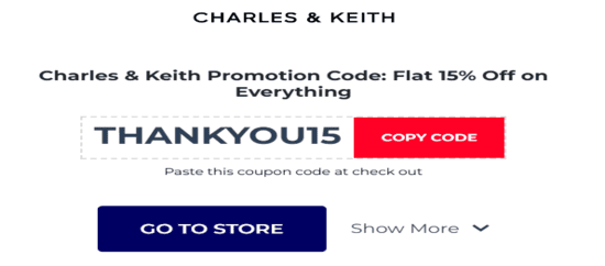 Copy CHARLES & KEITH Promo