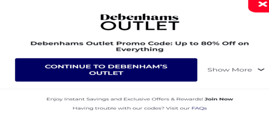 Copy Debenham Promo