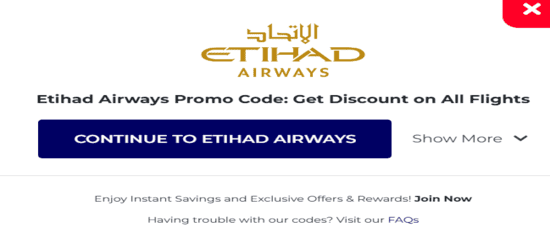 Copy Etihad Airways Promo