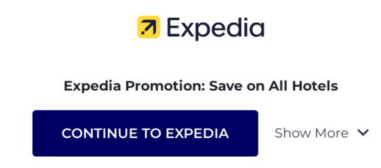 Copy Expedia Promo