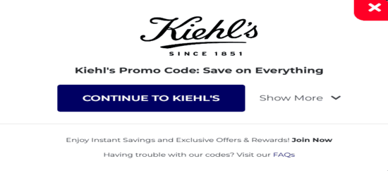 Copy Kiehl’s Promo