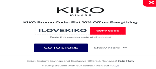 Copy KIKO Milano Promo