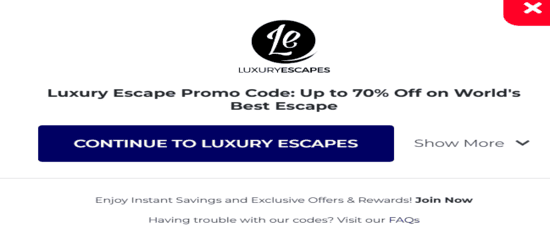 Copy Luxury Escapes Promo