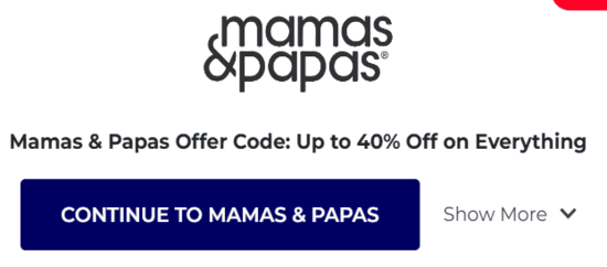 Copy Mamas & Papas Promo