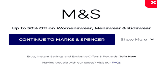 Copy Marks & Spencer Promo