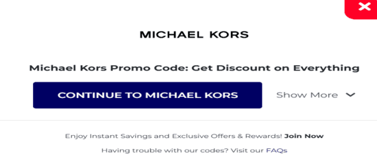 Copy Michael Kors Promo