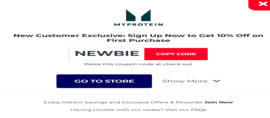 Copy Myprotein Promo