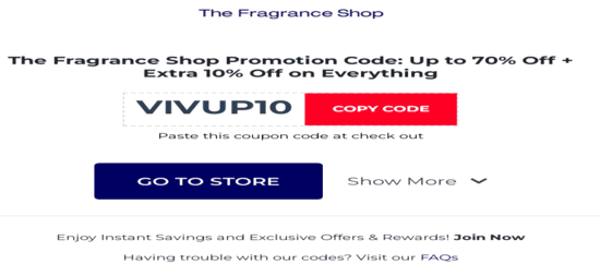 Copy The Fragrance Shop Promo