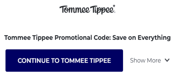 Copy Tommee Tippee Promo