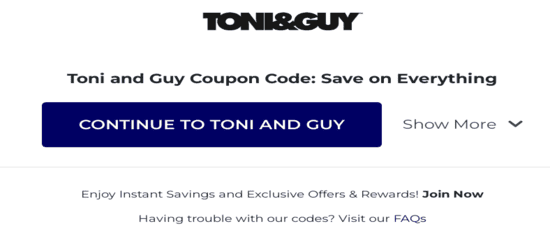 Copy Toni and Guy Promo