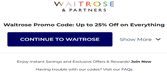 Copy Waitrose Promo